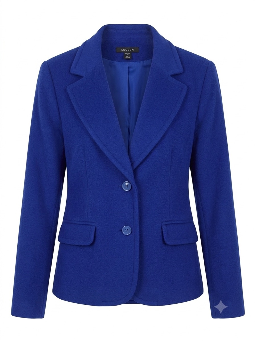 LOUBEN Wool and Cashmere Blazer Royal Blue